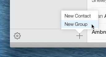 Creating a new contact group on iCloud