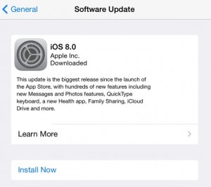iOS Software Update settings