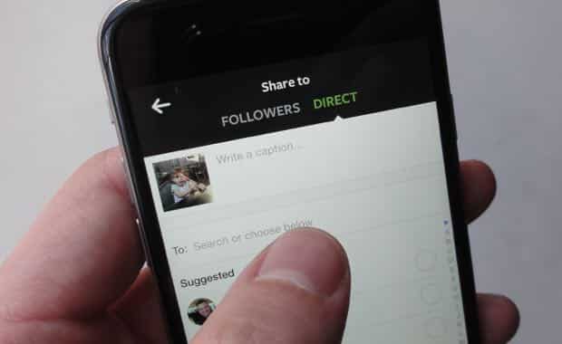 instagram privacy settings - Use Instagram Direct to share photos