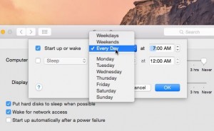 Mac schedule startup settings