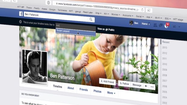 Facebook tip: View your timeline as others see it