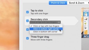 Mac trackpad right-click settings