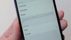 Siri language and accent settings