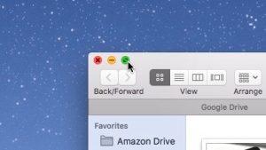 Mac full-screen folder window