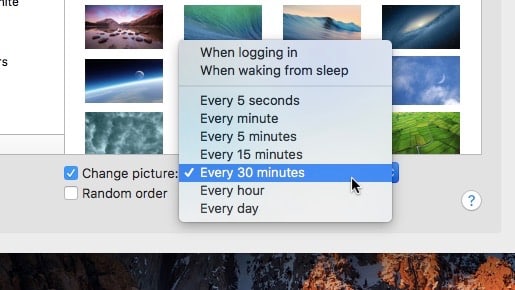 Change Mac desktop background