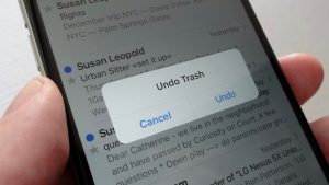 iOS Mail tip shake to undo