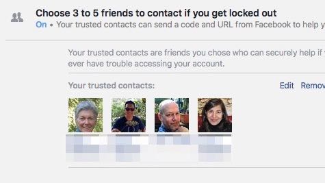 Facebook trusted friends