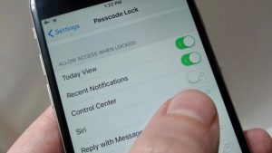 iOS 11 Control Center hide on lock screen