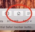 Safari toolbar button Home