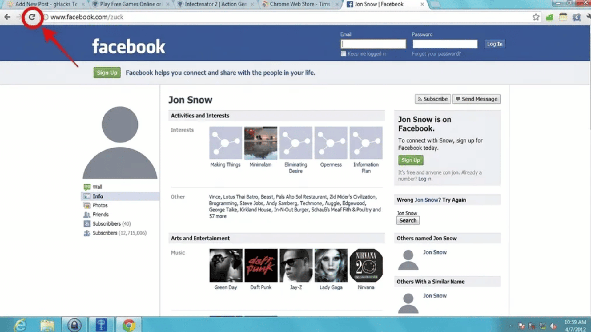 browser-showing-facebook-page-with-reload-icon-highlighted-for-refresh-facebook-action-on-desktop-screen