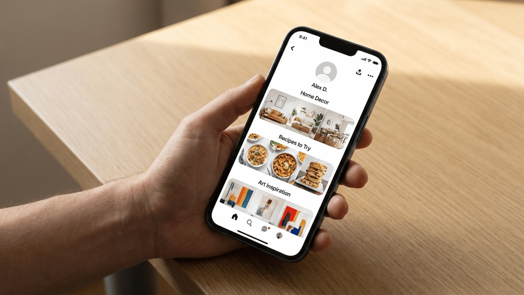 Organized Pinterest profile with themed boards, a layout that helps increase followers on Pinterest