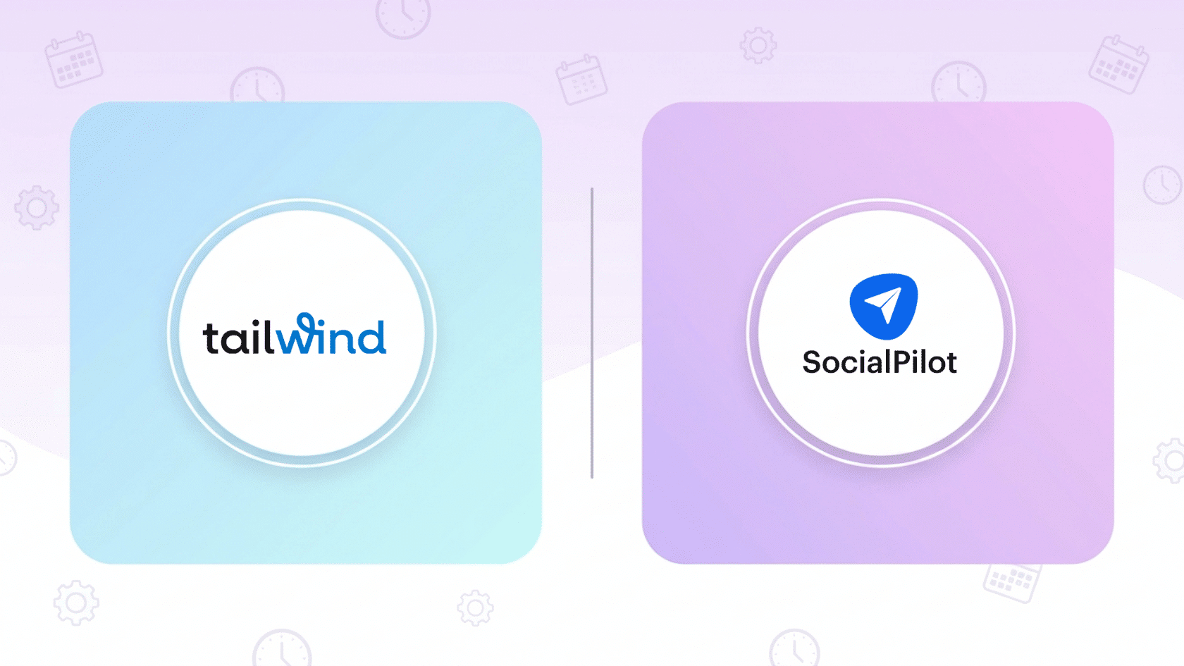 Tailwind and SocialPilot logos, scheduling tools that help increase followers on Pinterest