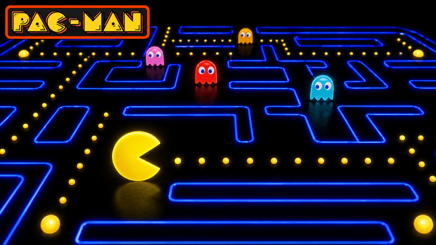 Pizza with one slice removed beside a Pac-Man-like shape, illustrating a well-known video game fact.