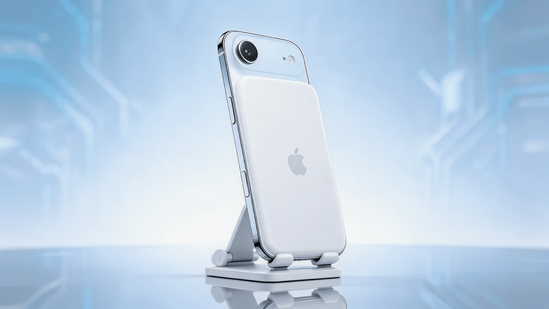 Slim premium smartphone displayed in modern tech-inspired setup, iphone air review