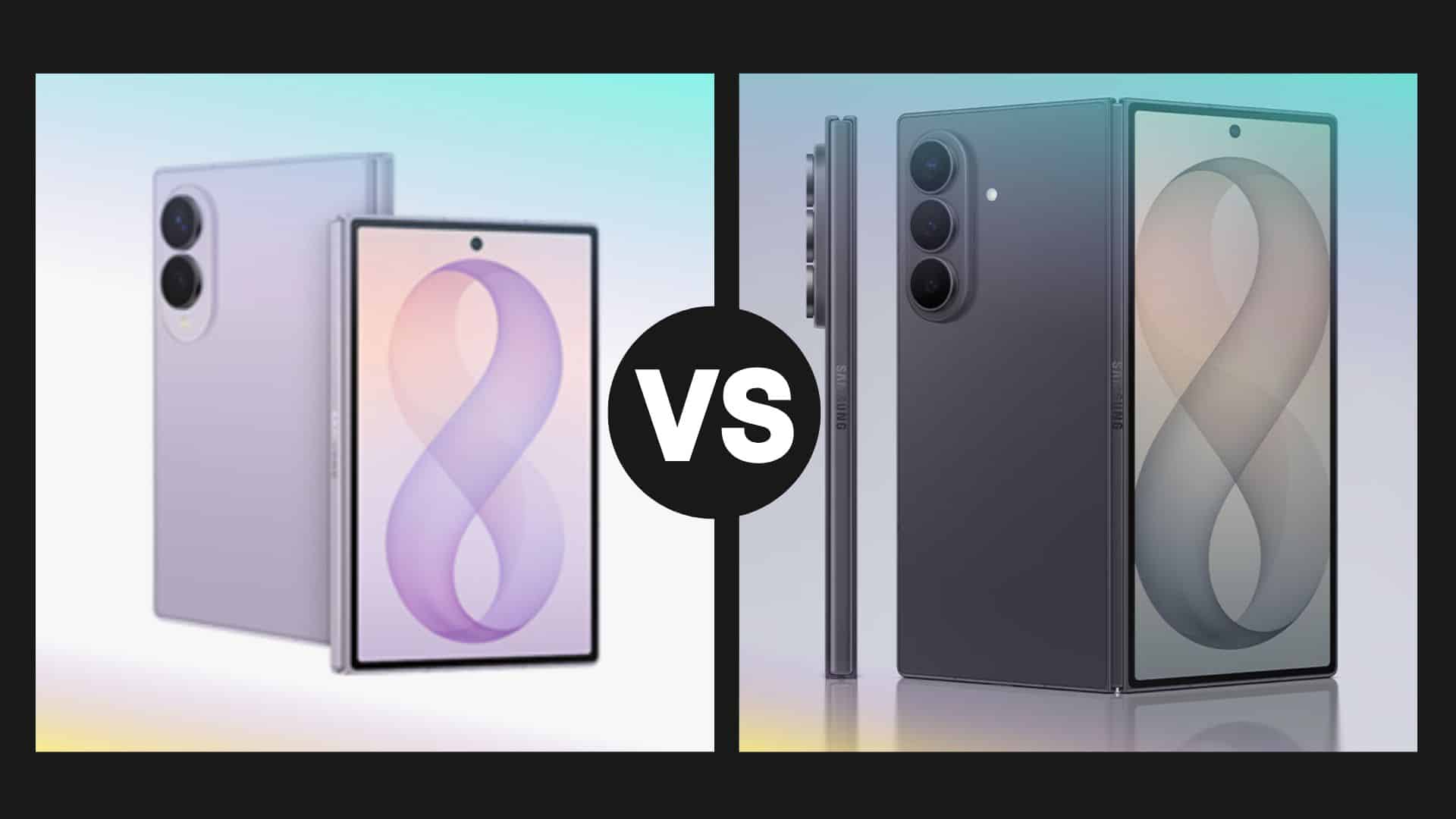 Samsung Z Fold 8 vs Ultra comparison table showing differences in screens, cameras, battery, weight, and pricing