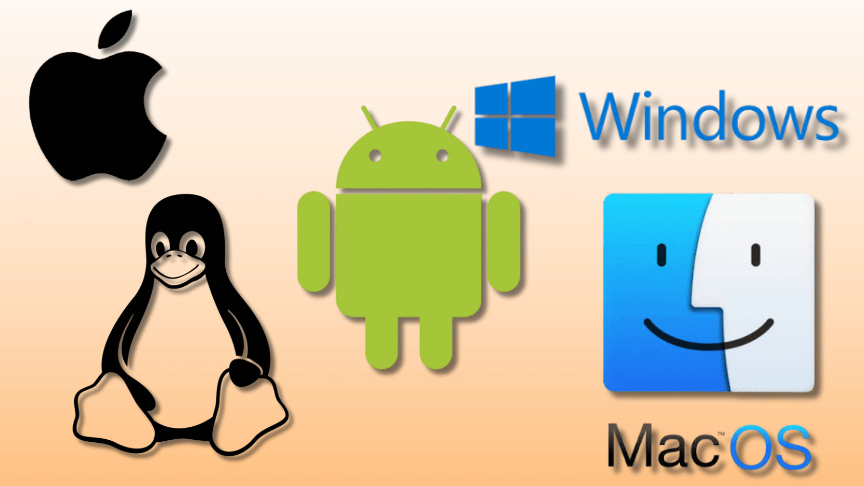 System software platforms featuring Windows, macOS, Linux, Android, and Apple operating systems.